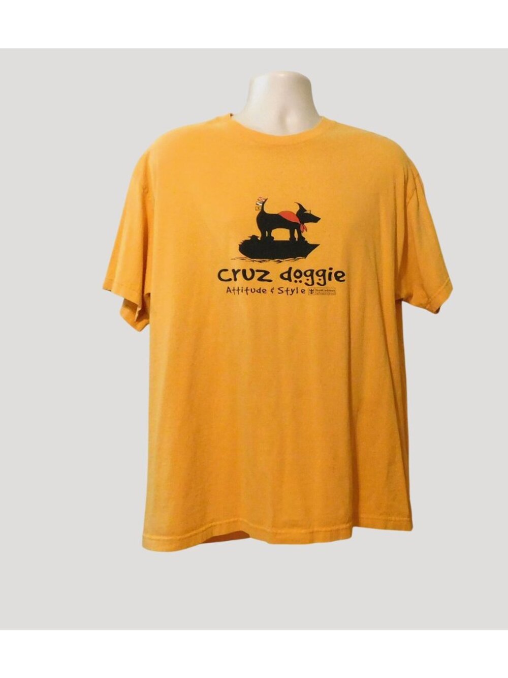 Cruz Doggie Royal Caribbean Graphic Tee Shirt XL Gold Attitude Style Fun